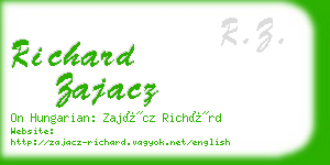 richard zajacz business card